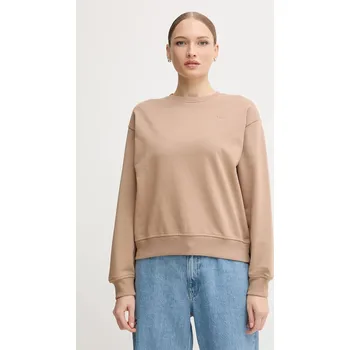 Dámská mikina Mikina Calvin Klein Jeans dámská, béžová barva, LV047B236G 80A, vel. M