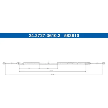 Auto-moto ATE 24.3727-3610.2 Tažné lanko, parkovací brzda (24.3727-3610.2)