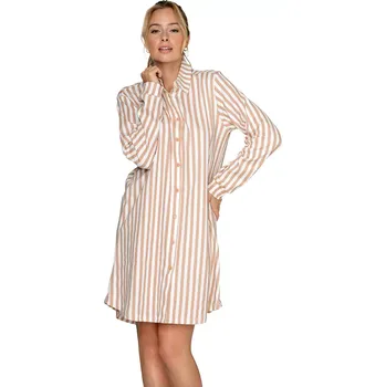 Dámské noční prádlo Dámská noční košile Timo 373058 proužek velikost L