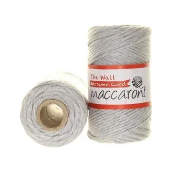 Příze Maccaroni The Wall 3mm - 701 světle šedá
