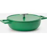 Fabini Tegame pánev Mattia 3.0, ø 26 cm - Smaltovaná litinová pánev s poklicí, matná zelená 230559784