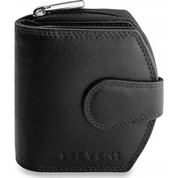 Peněženka Dámská kožená peněženka STEVENS Černá s RFID ochranou Q3