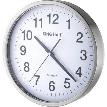 Hodiny Nástěnné hodiny Kinghoff stříbrné 30 cm