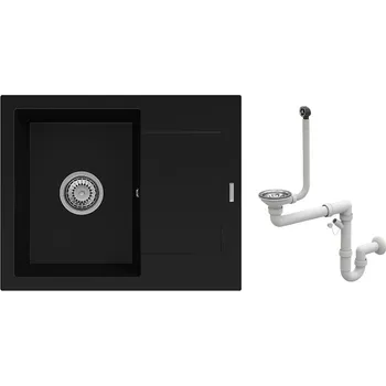 Granitový dřez Jednokomorový granitový dřez Granitan Bello, černý