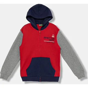 Chlapecká mikina Dětská bavlněná mikina United Colors of Benetton 3J68C505C.G.seasonal červená 33X, vel. 160