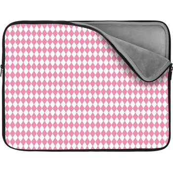 pouzdro na notebook Sablio Obal na notebook Růžovobílé kosočtverce - 13"