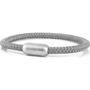 Náramek Akitsune Silvus náramek nylonový matně stříbrný/šedý 20,5cm