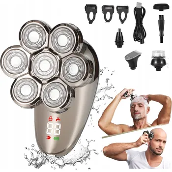 Holicí strojek HOLICÍ STROJEK STROJEK NA HOLENÍ HLAVY, TĚLA A VLASŮ + ZASTŘIHOVAČ CHLOUPKŮ V NOSE, BEZDRÁTOVÝ