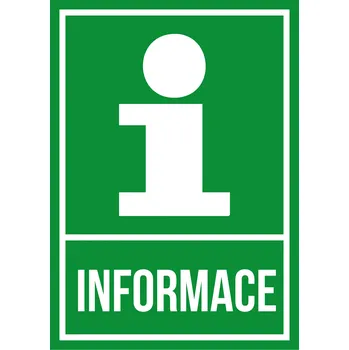 Plechová cedule Cedule Informace Rozměry: 600x400 mm
