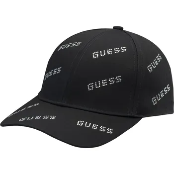 Kšiltovka Dámská Kšiltovka GUESS LOGO STUDS BASEBALL CAP V4RZ03WFKN0-JBLK – Černá