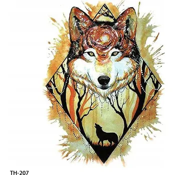 Odstranitelné tetování Dočasné tetování 3D Tattoo Vlci Vlk