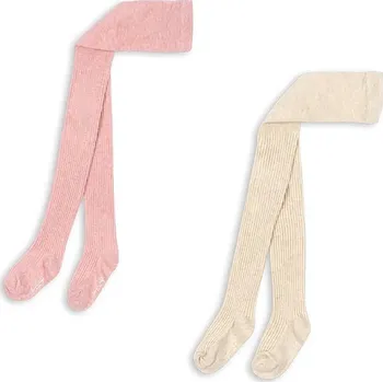 Dětské punčocháče Konges Sløjd 2 PACK RIB TIGHTS 2-pack KS103648.9BYA růžová 30X, vel. 80-86