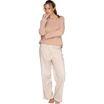 Dámské pyžamo Dámské pyžamo Timo 340058 mocca velikost L