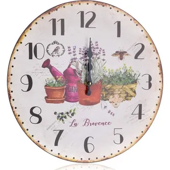 Hodiny Dekorativní nástěnné hodiny Levandule, průměr 34 cm Home Decor