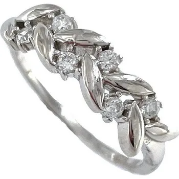 Prsten Stříbrný prsten lístečky velikost prstenu 58