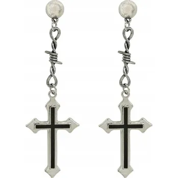 Náušnice NÁUŠNICE KŘÍŽE GOTICKÉ GOTICKÝ KŘÍŽ GOTIKA HALLOWEENSKÉ DOPLŇKY HALLOWEEN