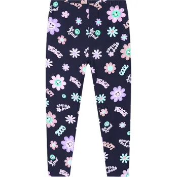 Dívčí kalhoty DÍVČÍ LEGÍNY tm.modré Kugo SH3504N