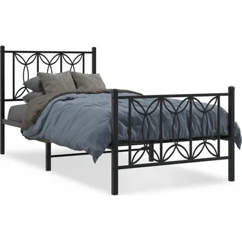 Postel Jednolůžková kovová postel 75x190 černá