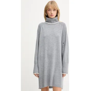 Dámské šaty Vlněné šaty Pinko šedá barva, mini, oversize, 105449 A2Q9 105449.A2Q9 90X, vel. L