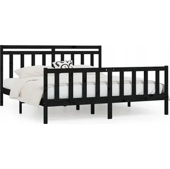 Postel Čalouněná dvoulůžková postel 200x200 černá