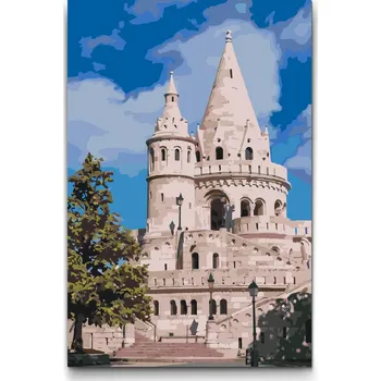 Malování podle čísel - Rybářská bašta - Maďarsko Velikost: 40x60cm, Rámování: Pouze srolované plátno