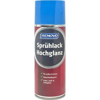 Barva ve spreji Renovo Univerzální lak RAL 5012 Modrá Světlá Lesk Sprej 400ML