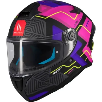 Helma na motorku MT Helmets Targo S Brik matná černo-růžová M - 57-58 cm + DÁREK + Doprava ZDARMA