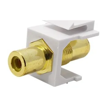 Elektrický konektor Value Keystone spojka cinch(F) - cinch(F), zlacená, žluté konektory - 25.99.8212