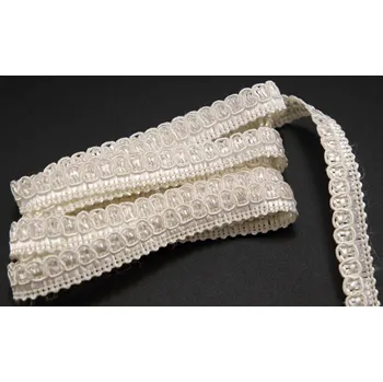 Galonový prýmek - s obloučky - smetanová - šíře 1 cm