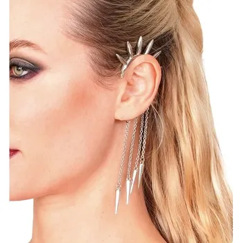 Náušnice NÁUŠNICE NA UCHO STŘÍBRNÁ ROCK PUNK BIŽUTERIE DOPLNĚK HALLOWEEN