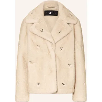 Dámský kabát Luisa Cerano Dámská Bunda Z Umělé Kožešiny S Ozdobnými...