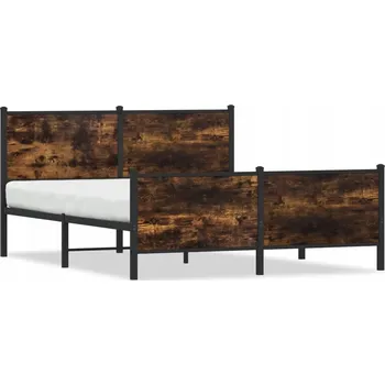 Postel Pevný ocelový rám postele 140x190 cm, dub