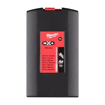 Příslušenství k nářadí MILWAUKEE Stojan SDS-Plus MX4 sada vrtáků (7ks) 4932478674