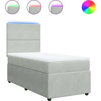 Postel Čalouněná jednolůžková postel 90x200 v odstínech šedé