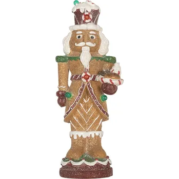 Bytová dekorace Perníkový LED Louskáček Gingerbread Nutcracker - 13*10*31 cm / 3*AAA