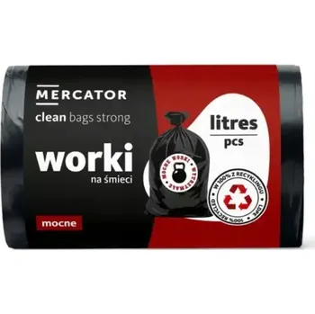 Pytle na odpadky Pevné pytle na odpad z LDPE fólie 35l černé, role 50 kusů