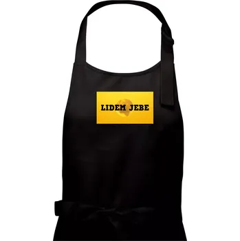 Kuchyňská zástěra Lidem jebe - Dámská zástěra na vaření - Univerzální velikost ( Černá )