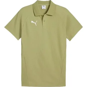 Pánské tričko Pánské polo triko Puma TEAMEVOSTRIPE POLO S Khaki, Bílá