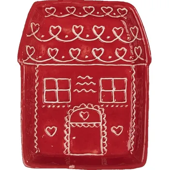 Talíř Clayre & Eef - Keramický dezertní talíř GINGERBREAD HOUSE 6CE2345