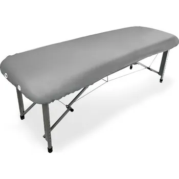 Masáž Olejivzdorný potah na masážní stůl s gumičkou a manžetami šedý 71 x 184 cm
