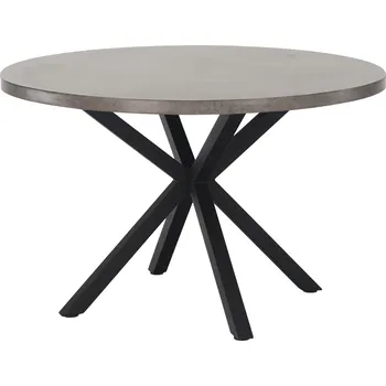 Jídelní stůl Kulatý jídelenský stůl MEDOR, betón/čierna, průměr 120 cm, moderní design