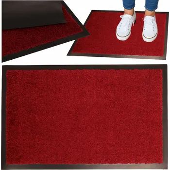 Rohožka ROHOŽKA PŘED DVEŘE VSTUPNÍ PROTISKLUZOVÁ 40X60 ČERVENÁ