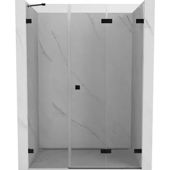 Sprchové dveře Mexen Lunar-F skládací sprchové dveře pravé 120 cm, transparentní, černé - 836S-120-050-70-00-P Sprchové dveře