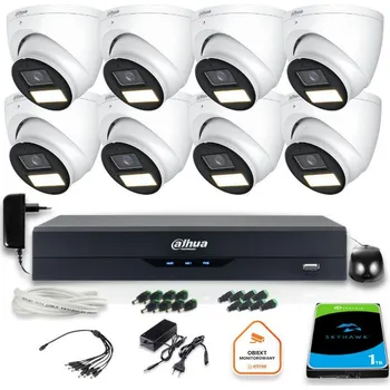 Bezpečnostní kamera Sada 4 v 1 8 venkovních kamer Dahua FullHD s HDD