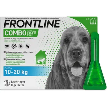Antiparazitikum pro psa FRONTLINE COMBO spot-on pro psy M (10-20kg) - 3 ks !