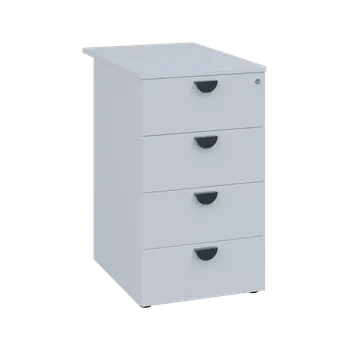 Zásuvkový kontejner TKC - 71 kontejner přístavný, 4-zásuvkový, deska 18 mm, centrální zámek, bílá