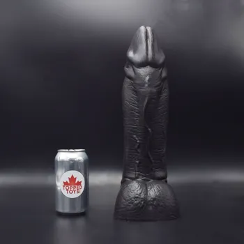 Dildo Topped Toys Artemis 115 Obsidian, prémiové silikonové dildo 39 x 9,4 cm