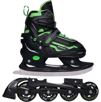 Chlapecké in-line a lední brusle v jednom Arcore ADAPTA 2IN1 35-38 Černá, Světle zelená, Bílá