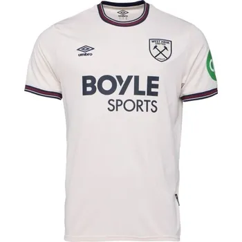 Pánský fotbalový dres Umbro WEST HAM AWAY SS SHIRT 2XL Bílá, Tmavě modrá, Mix