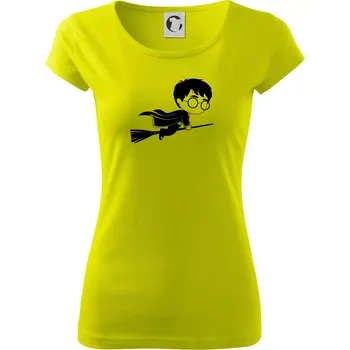 Harry obrázek na koštěti - Dámské triko Pure - XS ( Limetková )
